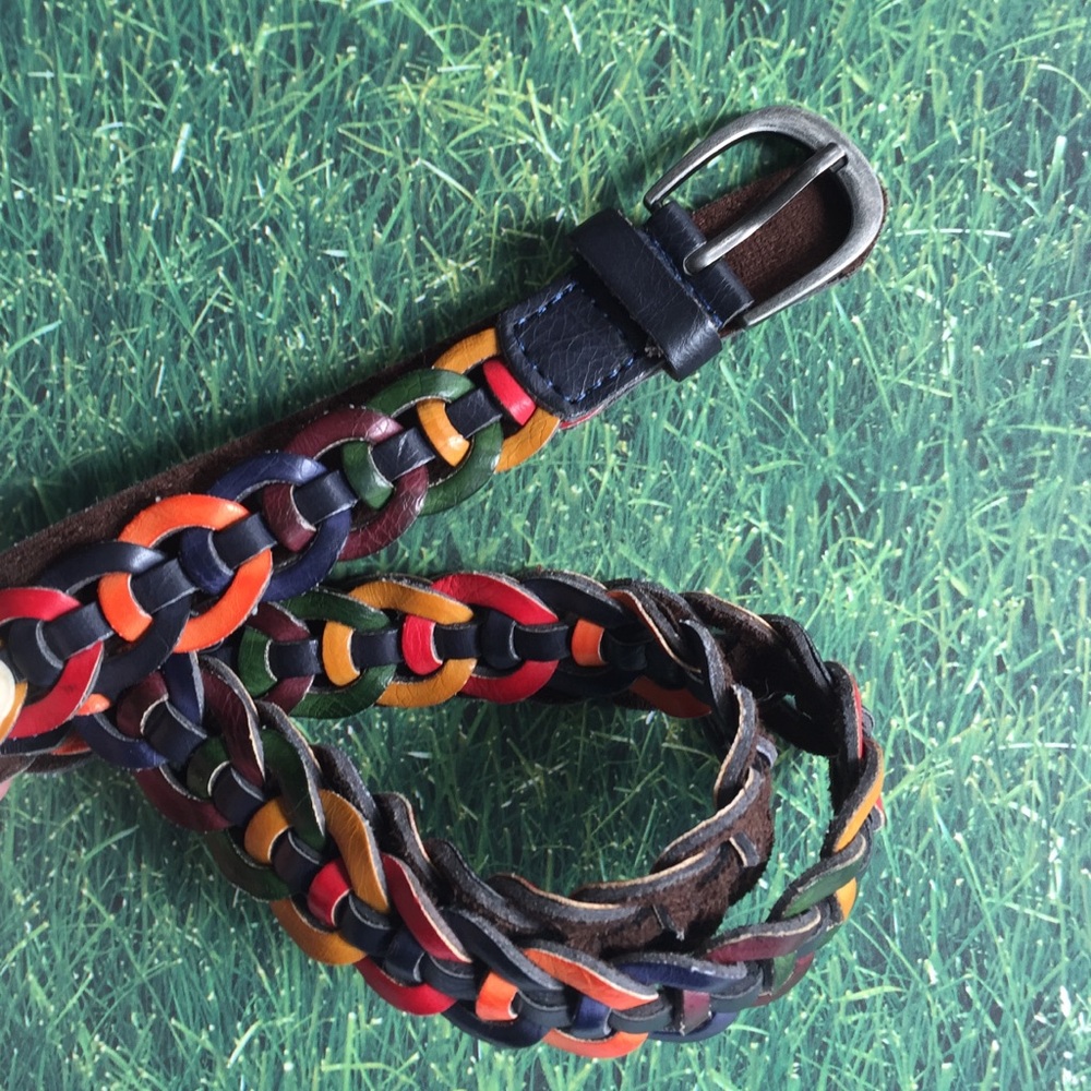 Multi-Colored Linked Ringed Belt - Picture 2 of 5